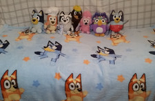 Bluey Friends Plushes, Lot of 8 with Bluey, Chef Bingo  more  Bluey Throw, NEW