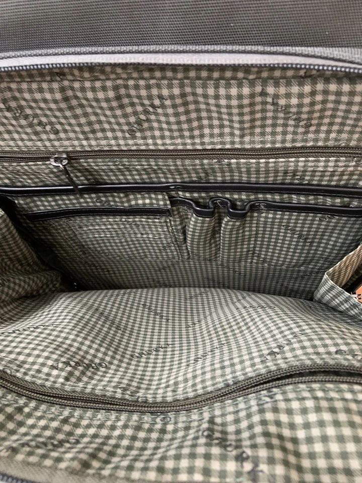 Bolso Ghurka Vintage Valise Nº 705 Equipaje con Ruedas Lona Marrón Oscuro Maleta Foto 4 de 4