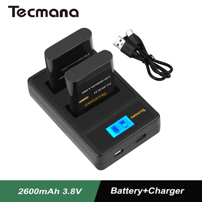2X 2600mAh Akku EN-EL23 + Ladegerät Für Nikon Coolpix P900 P600 P610 B700 S810c