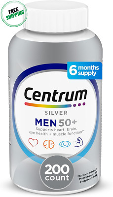 Centrum Silver Men'S 50+ Multivitamin,Vitamin D3, B-Vitamins, Zinc - 200 Tablets