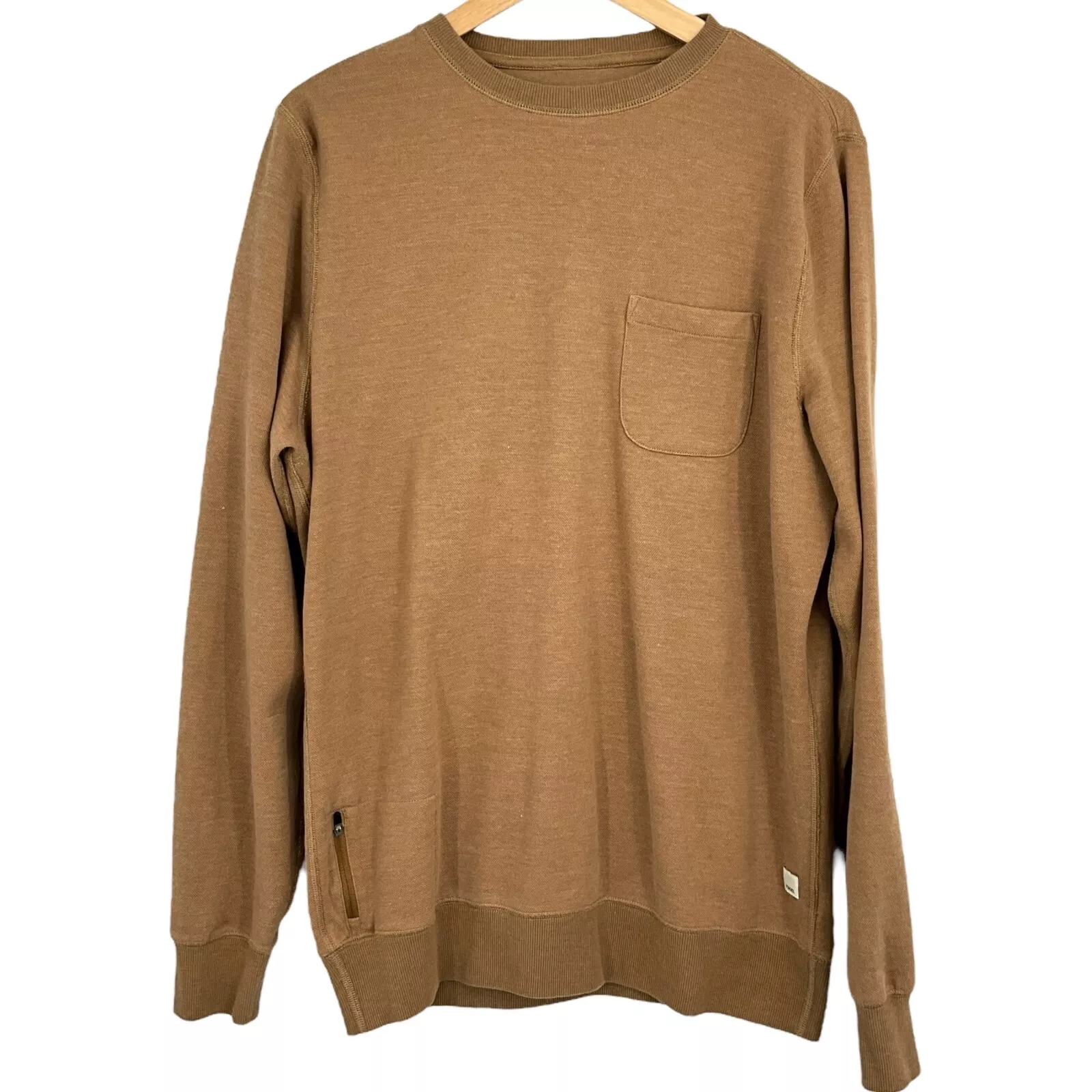 vuori jeffreys fleece pullover long sleeve casual sweatshirt