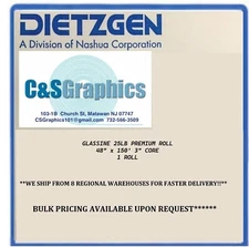 Glassine Neutral pH Paper Roll 48" x 150ft 3" Core