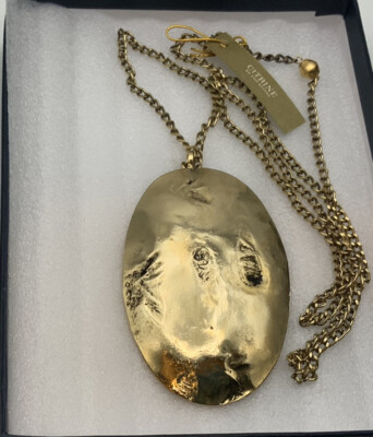 Citrine by the Stones Gold Pendant Oval  Necklace.  A12