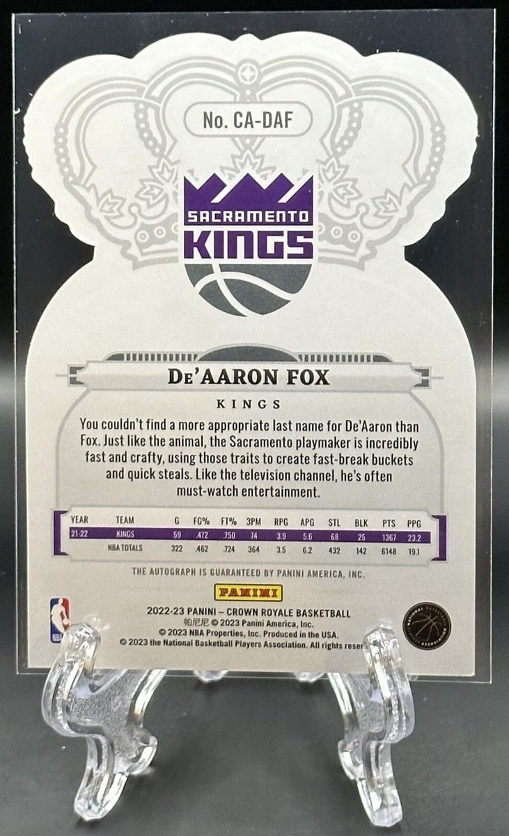 De'Aaron Fox RC autograph /199シリ silver De'Aaron Fox Autographed Trading Cards, Signed De'Aaron Fox