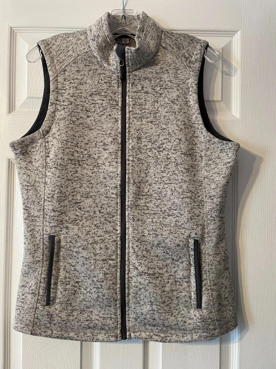 Port Authority Ladies Sweater Fleece Vest L236 Size Large Grey