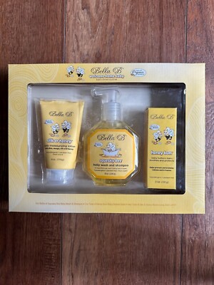 Bella B Organic Welcome Home Baby Bath Time Routine Set Body Wash Silk & Honey