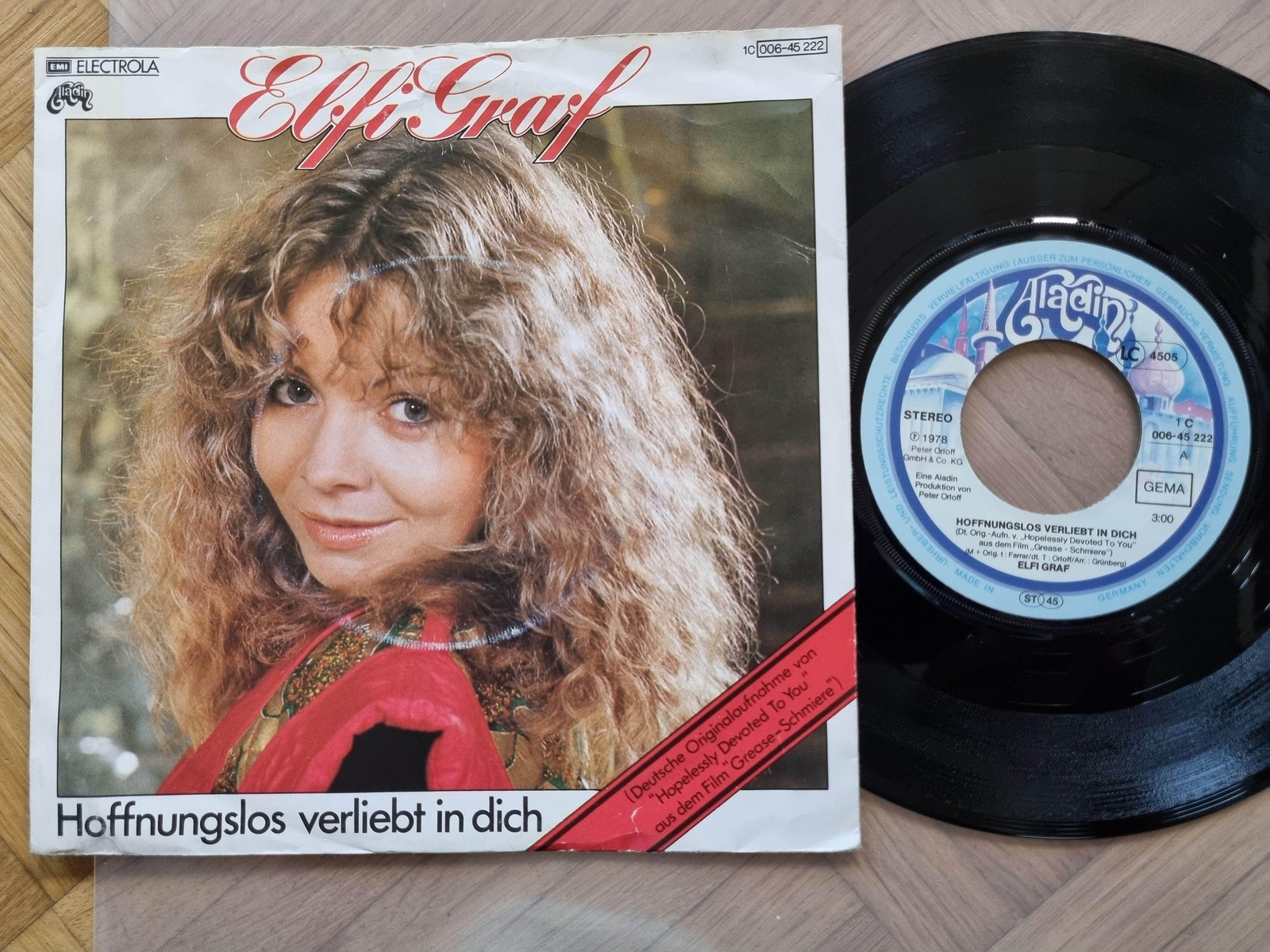 7"" Single Vinyl Elfi Graf - Hoffnungslos verliebt in dich Vinyl/ CV Olivia Newto