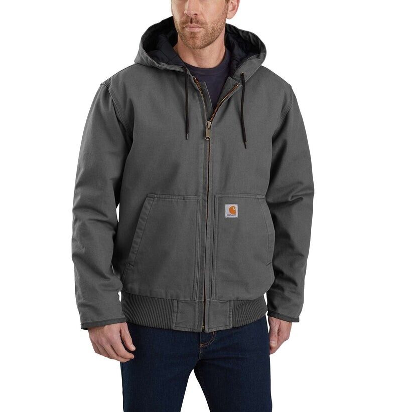Carhartt Sandstone Insulated Quilt Hooded Jacket J130 in Carhartt Sandstone Insulated Quilt Hooded Jacket J130 in