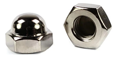 ALBANY COUNTY FASTENERS Nickel Plated Steel Acorn Cap Nuts - Inch Sizes #6-32 to 5/8"-11 - QTY 100