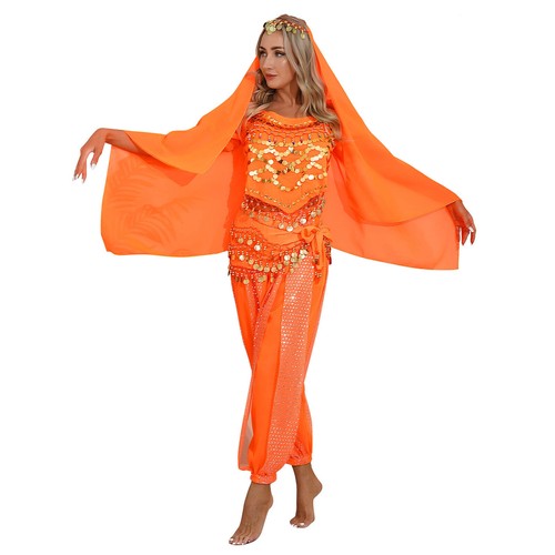 Damen Tanzbekleidung Laterne Kostüm Harem Outfit Cosplay Tanz Schal Bauch Sets - Bild 119 von 139