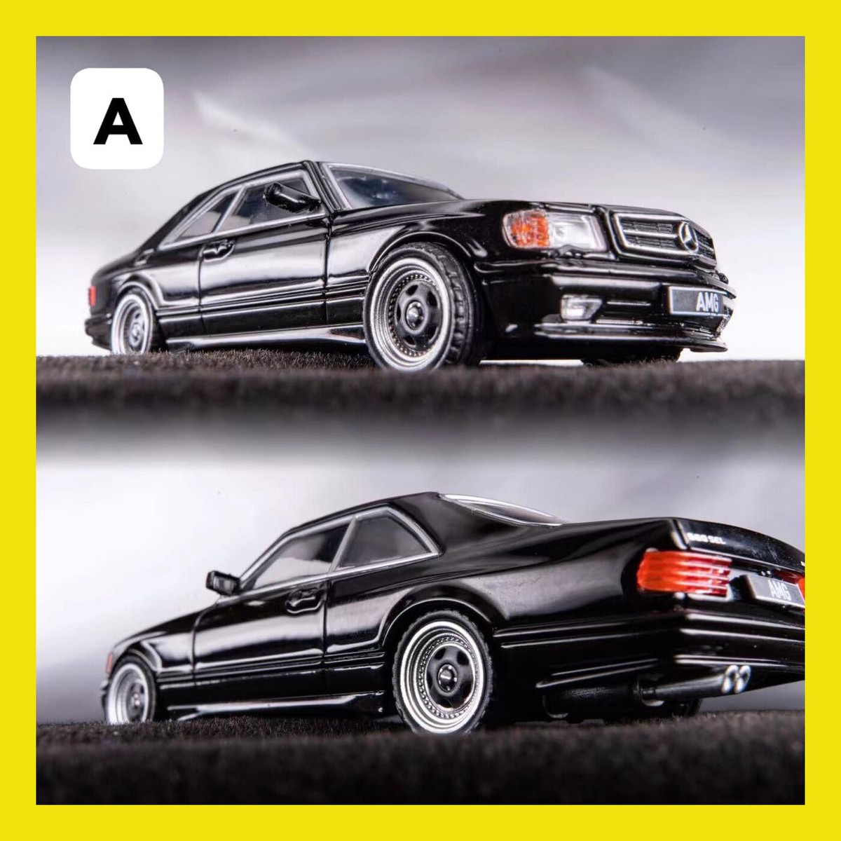 akkhhh　NO.1 MAY 2024 Rhino 1/64 MERCEDES BENZ 560 SEC AMG BLACK | eBay