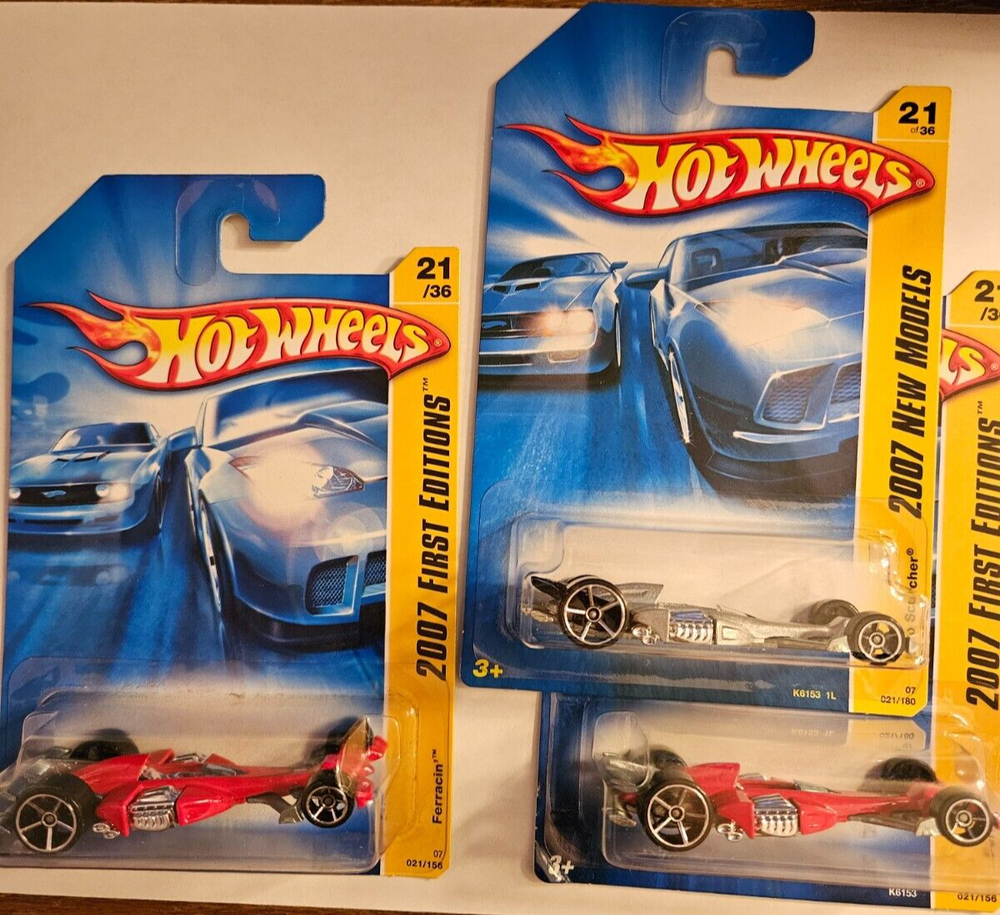 (3) 2007 Hot Wheels 021/180-021/156 Nitro Scorcher/Ferracin Variations