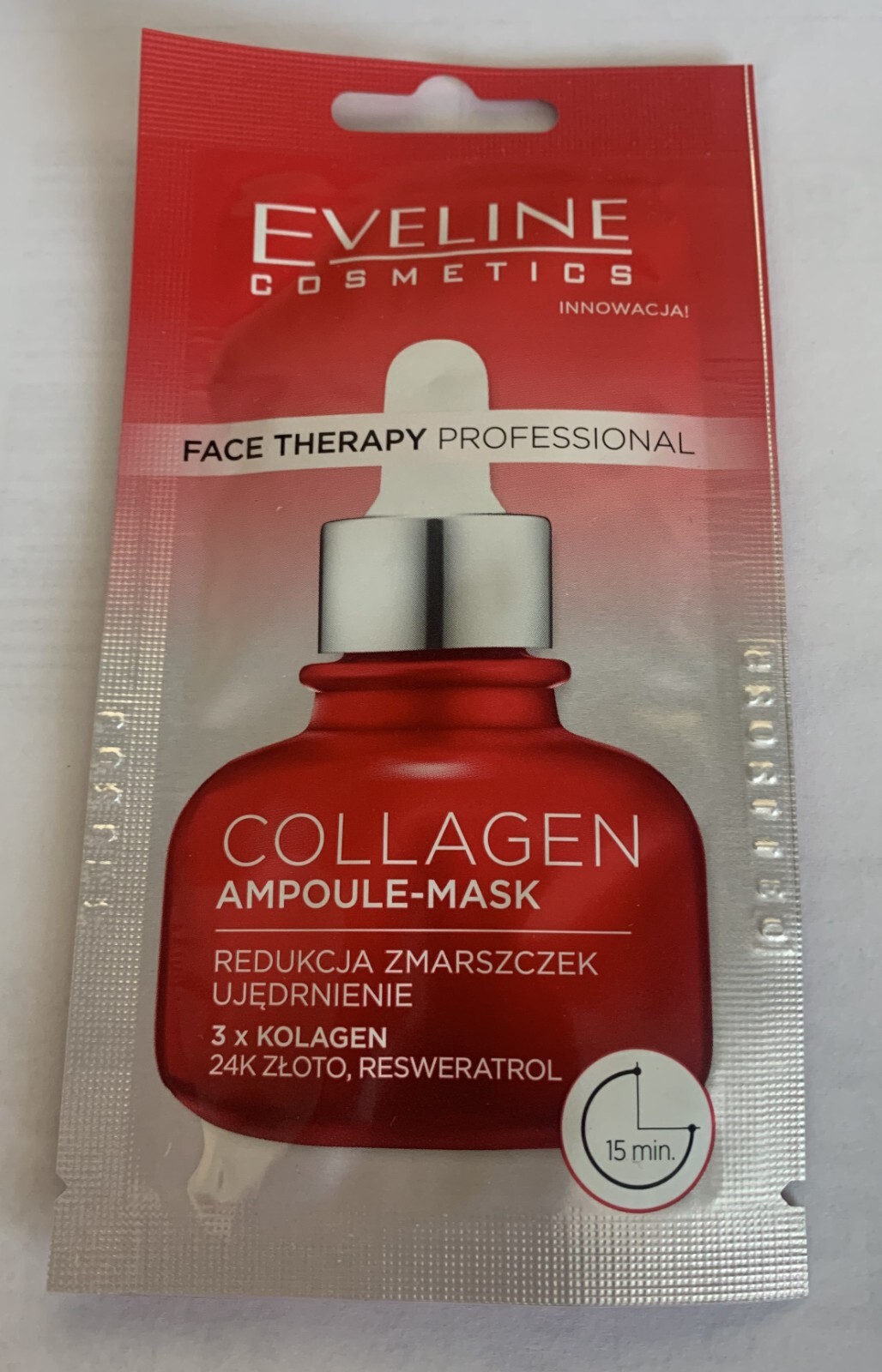 X3 EVELINE Face Therapy Professional Ampoule-Mask COLLAGEN Firming  Age 30+