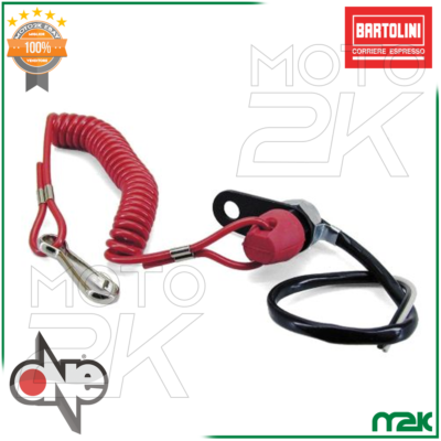 Interruttore Di Arresto Motore Fuoribordo Con Cordino Di Sicurezza, 12V, Per Moto E Tosaerba