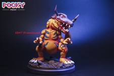 Digimon Adventure Greymon Resin Model Painted Statue in stock Led Light POCKY