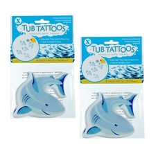 Shark Tub Tattoos Non Slip Safety Bathtub Stickers Adhesive Treads 5 ct, 2-Pack
