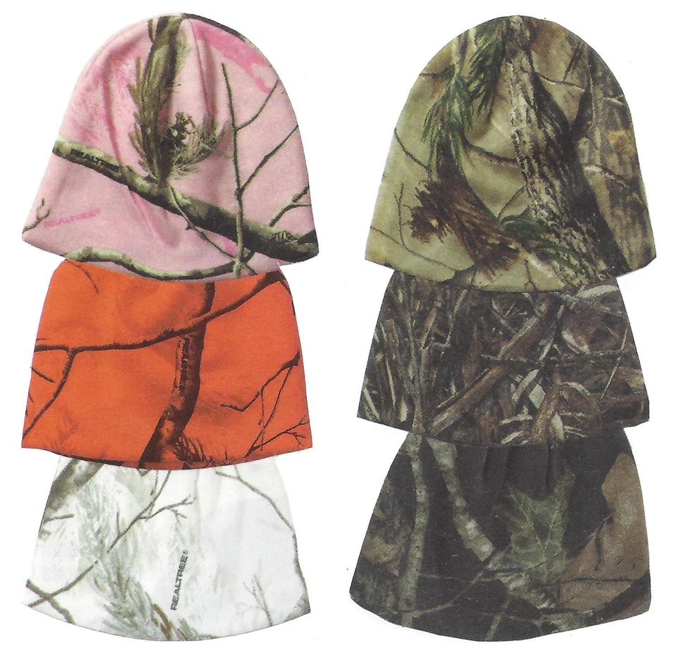 Camo Knit Lined 8" Beanie Realtree Mossy Oak patterns Hunting Hat Cap - Image 2 of 2