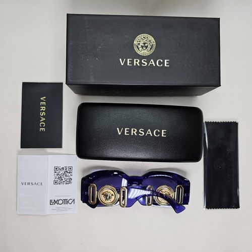 Versace Sunglasses Purple Transparent Biggie Oversized MOD VE 4425U 5419/1A - Picture 5 of 12