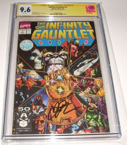 Infinity Gauntlet #1 CGC SS 9.6 signed Jim Starlin THANOS Marvel ...