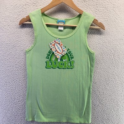 Care Bears Dont Push Your Luck Tank Top Girls Large Y2K Cartoon Cute Kidcore