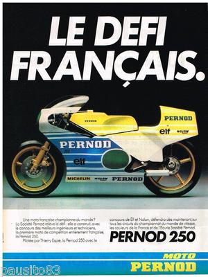 WERBUNG WERBUNG 085 1981 La moto PERNOD 250