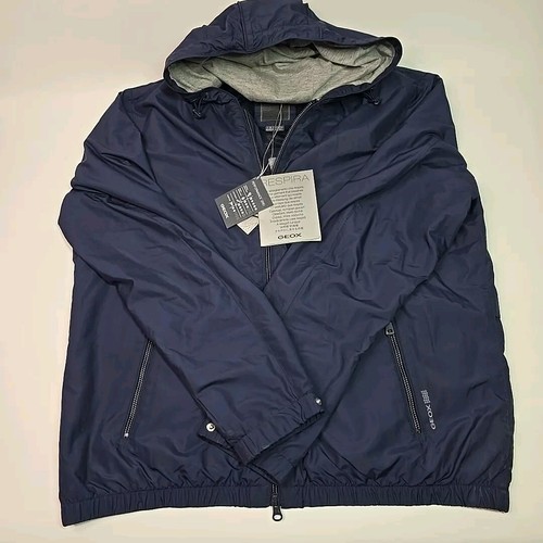 GEOX Calgary Navy Blue Uk 42 Size 52 Respira Jacket Lightweight New (Large) L