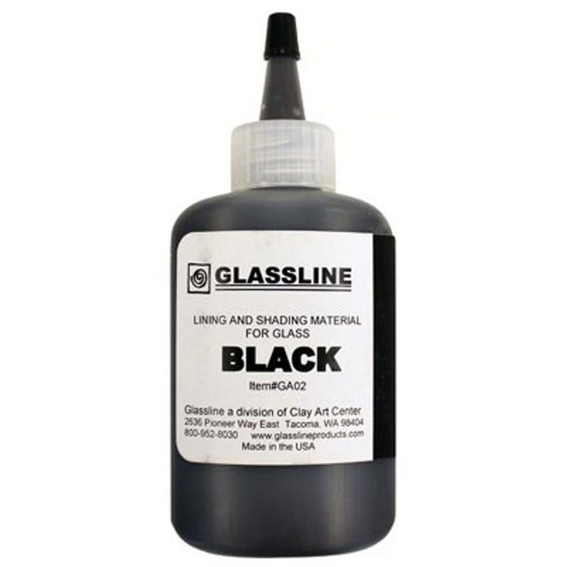 Glassline Fusible Glass Paint Black 2 oz eBay