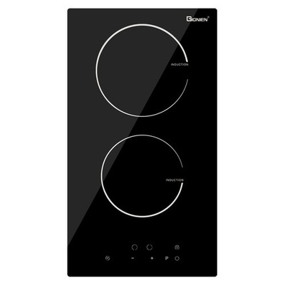 GIONIEN 2 Burner Electric Cooktop, 220V~240V, 12'' Built-in Induction Stove