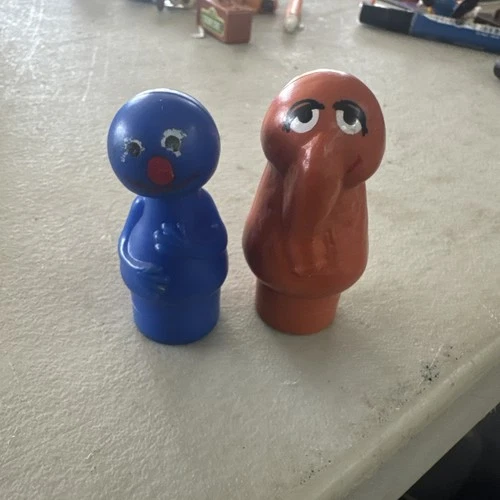 VTG 1973 Little People Sesame Street  Snuffy Snuffleupagus  & Groverr FP