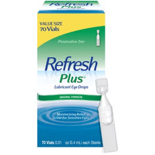 Refresh Plus Lubricant Eye Drops Preservative-Free Artificial Tears, 0.01 fl oz