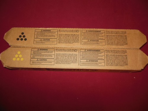 2 Genuine Ricoh MP C407 Toner Print Cartridges Black & Yellow 842207 842210 OEM - 第 2/2 張圖片