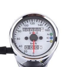 Universal Motorcycle Odometer Speedometer Gauge Signal Kmh Silver