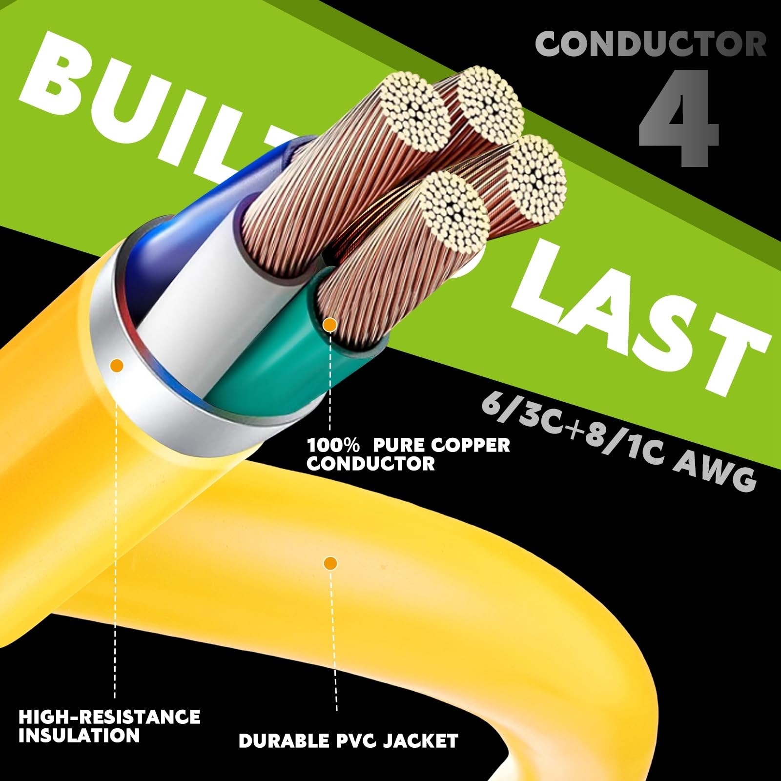 Kanayu 1.5FT 50Amp RV Generator Adapter Cord Compatible with NEMA SS2-50R to ...