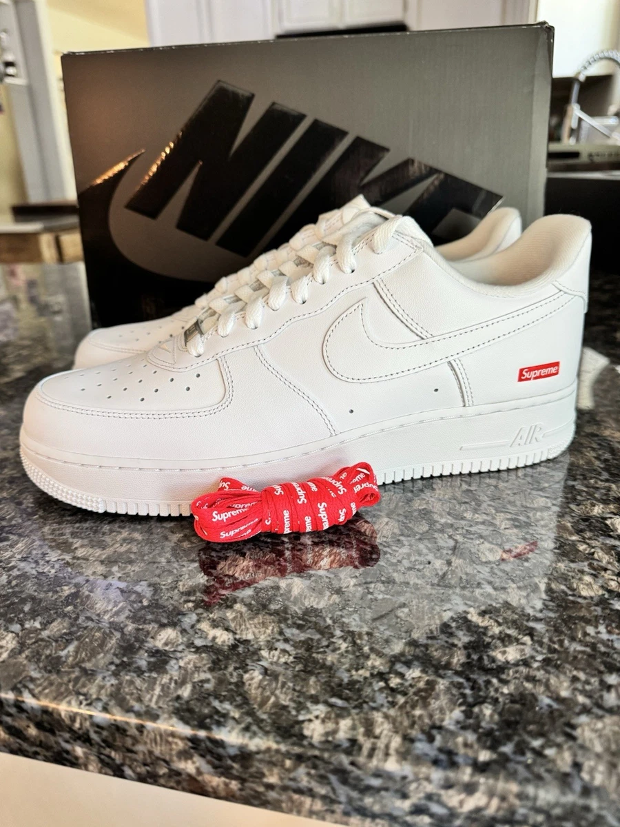 Nike Air Force 1 x Supreme Low Box Logo - White for Sale