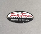 VINTAGE TONKA TOYS STORE PORCELAIN SIGN CAR GAS TRUCK MOTORCYCLE OIL