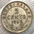 1945 Newfoundland 5 Cents — photo from another recent sale