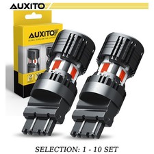 2-20 Auxito 3157 Red Led Brake Tail Light Bulb Built-in Resistor Canbus Drl 4kp8