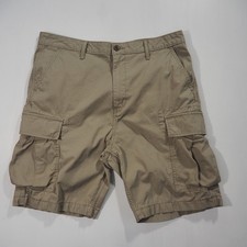 Levis Cargo Shorts Mens 36 Brown Relaxed Fit Ripstop Utility Carrier Pockets