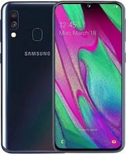 New Samsung Galaxy A40 64GB Black Unlocked Dual Sim Mobile Smartphone Sealed Box