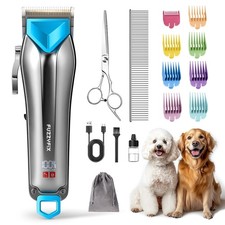 FuzzyFix Cordless Dog Clippers for Thick Coats, Detachable Blade, Low Noise