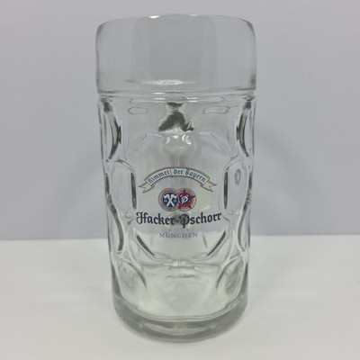 Hacker Pschorr Beer Munchen Stein Mug 1L Bubble Glass