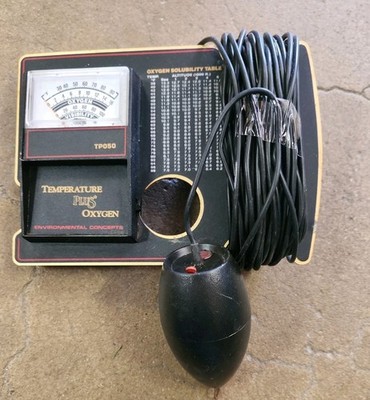 Temperature + Oxygen TP050 Meter Sensor Environmental Concepts Fishing FOR PARTS