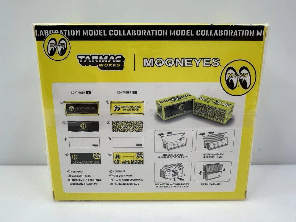 Tarmac Works Collab64 Mooneyes Containers Set Yellow HTF - Image 3 of 4