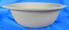Pampered Chef "Stoneware Baking Bowl" #1450, Unglazed, Lift Handles, USA Exc.