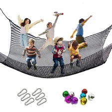 Climbing Cargo Net 6.5' x 9.8' Double Layer Playground Safety Kids Backyard Bag