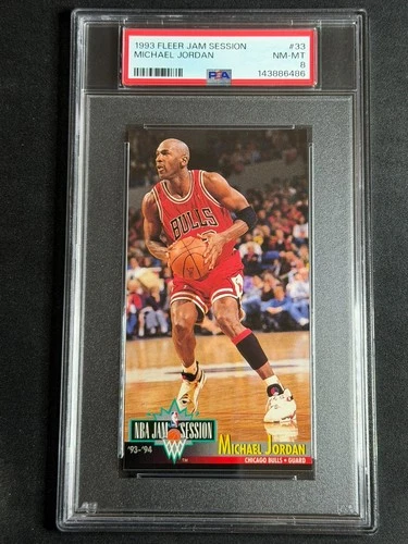 1993 Fleer NBA Jam Session Michael Jordan #33 PSA Graded Card Bulls NEW LABEL SP