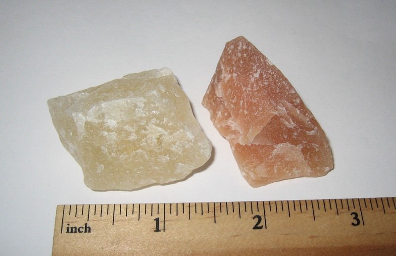 2pc NATURAL ROUGH 1.3"- 1.7" SATYALOKA YELLOW & ROSE AZEZTULITE STONE PAIR 49.1g