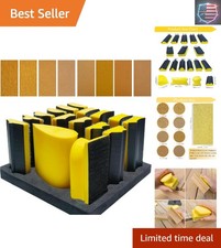 Total 56 PCS Hand Sanding Block Set- 16 PCS Contoured Profile Sander Block  ...