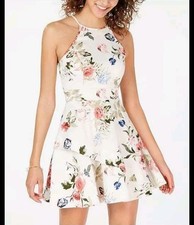 NWT Speechless Women's Juniors' Pale Blush Tiered Fit  Flare Dress 11