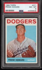 1964 TOPPS #371 FRANK HOWARD L.A. Dodgers sharp/CENTERED Beauty New Label PSA 8